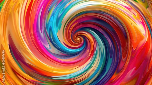 A vibrant swirl of colors merging into a hypnotic pattern. © Fahad