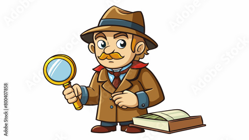 Similar to a detective the historian must carefully sift through evidence separating fact from fiction and uncovering the truth behind events. They. Cartoon Vector.