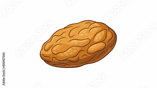 Shaped like small pebbles these lightbrown beans have a slightly wrinkled texture and a creamy center.  on white background . Cartoon Vector.