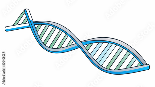 The DNA helix is reminiscent of a graceful doublehelix ribbon with its smooth and uniform twists. This structure discovered by Watson and Crick is. Cartoon Vector.