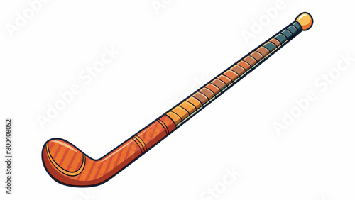 The field hockey stick is designed to be lightweight and flexible allowing players to swing and maneuver it with ease. However it also needs to be sy. Cartoon Vector.