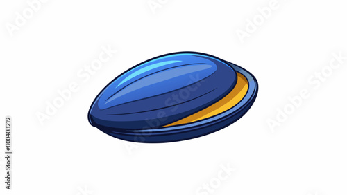 The mussel is a small dark blue shell with a shiny appearance. Its oval shape and smooth texture make it perfect for clinging onto rocks in the ocean.. Cartoon Vector.