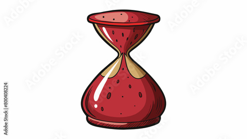 The next pear is quite unique in appearance as it has a distinct hourglasslike shape. Its skin is dark red in color with a bumpy texture and a glossy. Cartoon Vector.