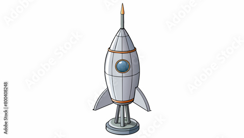 The Rocket was unlike any object I had ever seen before. It had a coneshaped structure at the top with a round and smooth base connected to a long and. Cartoon Vector.