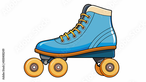 The roller skates have a sleek and modern look perfect for street and ramp skating. The wheels are made of durable polyurethane material and come in. Cartoon Vector.
