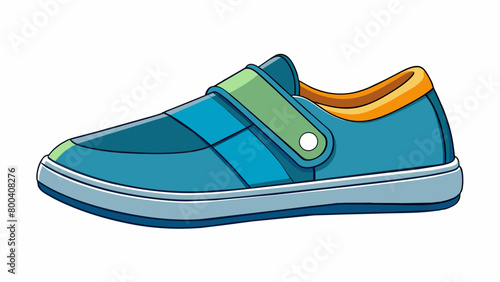 The shoes had a sleek slipon design with a velcro closure that ensured a tight snug fit. The sole had a sticky textured surface that allowed for. Cartoon Vector.