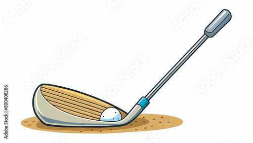 The sand wedge is a versatile tool for golfers featuring a thick flanged sole and a steep angle of attack to prevent the club from digging into the. Cartoon Vector.