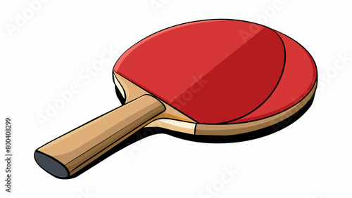 The striking surface of a table tennis racket is divided into two distinct colors with one side being black and the other red. This allows players to. Cartoon Vector.