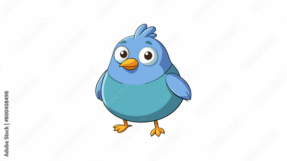 This feathered friend has a plump round body and a short stubby tail making it quite different from other birds in the flock. on white background . Cartoon Vector. This feathered friend has a plump round body and a short stubby tail making it quite different from other birds in the flock. on white background . Cartoon Vector.