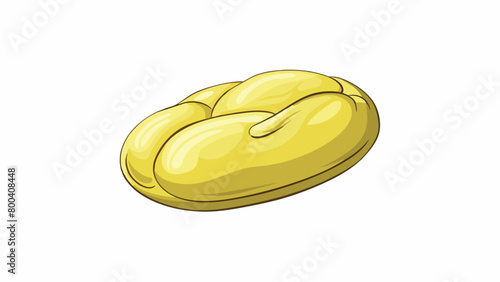 These bitesized beans are oval and pale yellow in color with a firm and slightly crunchy texture.  on white background . Cartoon Vector.