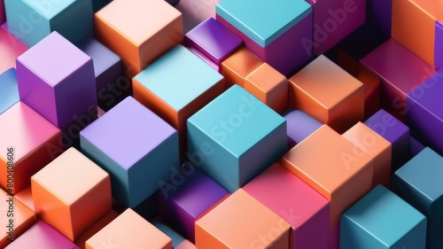 background of colorful cubes