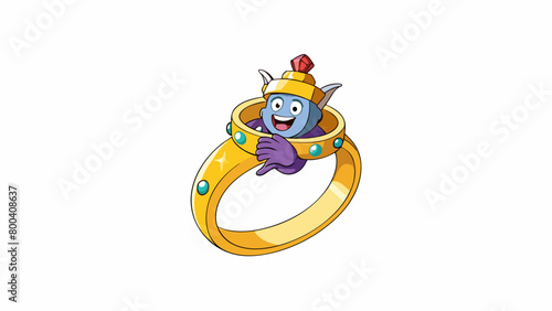 Upon first glance Genie appears to be a regular unassuming ring crusted with glittering gemstones. However upon slipping the ring onto your finger you. Cartoon Vector.