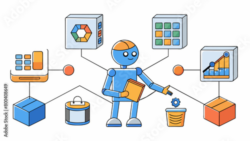Using data from numerous sources the AI algorithm can accurately predict the likelihood of a customer purchasing a particular product based on their. Cartoon Vector.