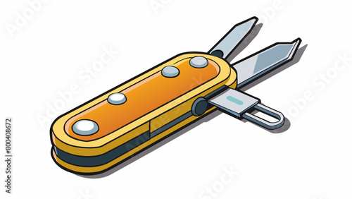 With a lightweight and portable design this multitool contains a mini wrench screwdriver and can or making it a great addition to a keychain or. Cartoon Vector.