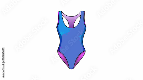 With a bold purple and blue ombre design this leotard is sure to stand out on the competition floor. The fabric has a unique textured pattern creating. Cartoon Vector.