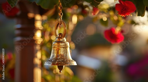 An elegant ring bell, typically used in service or hospitality settings.