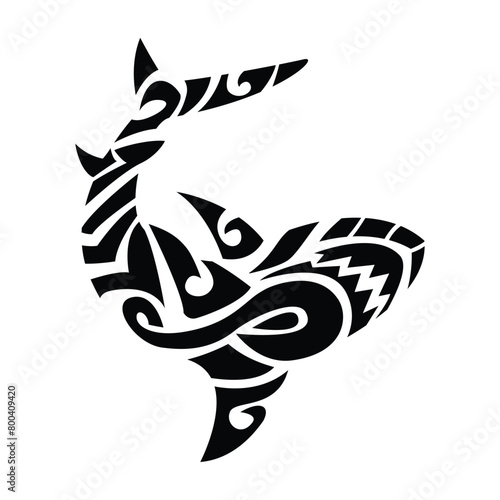 tribal shark tattoo design