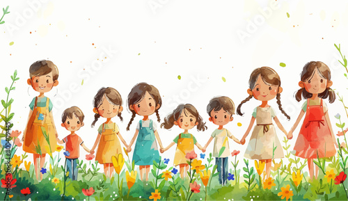 Nursery School Set is an illustration material that is easy to directly fit the design