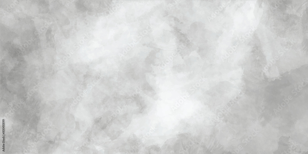 Naklejka premium Watercolor white and light gray texture, background. Illustration. White gray background with soft watercolor texture. Watercolor chaotic texture. Abstract grey white background.