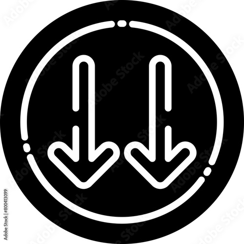 Double Down Arrow Icon