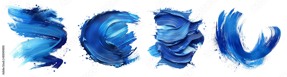 Design swirls blue element brushed set cutout, smooth shape spiral Design swirls blue element brushed set cutout, smooth shape spiral