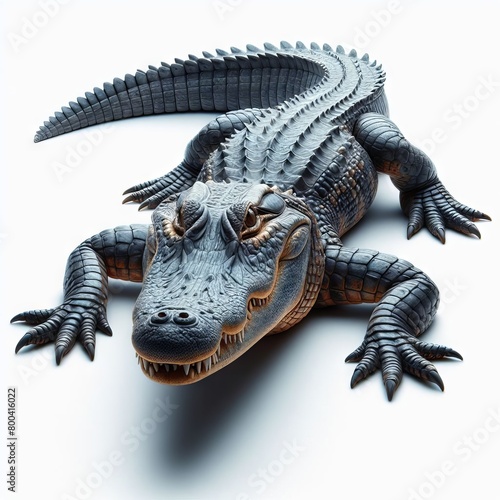 crocodile on white background