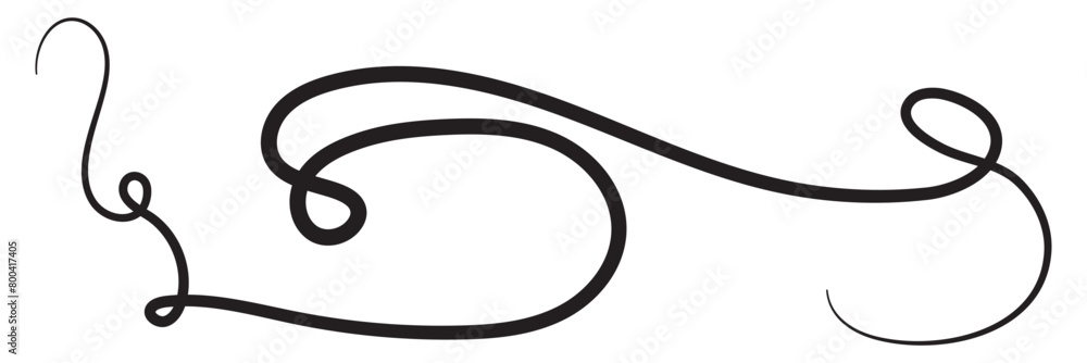 Hand drawn strikethrough and squiggle line asset. Cross, curved and trendy scribble brush stroke. Isolated vector illustration. Hand drawn strikethrough and squiggle line asset. Cross, curved and trendy scribble brush stroke. Isolated vector illustration.