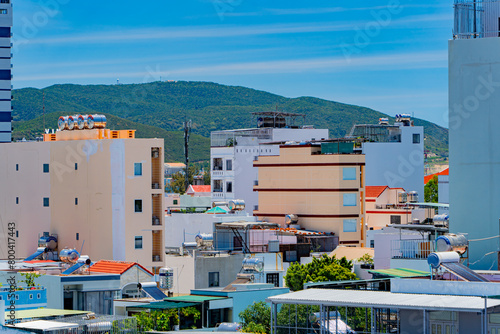 The Vietnamese quarter.
The southern part of Nha Trang city in Vietnam.