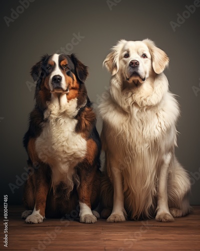 Side-by-side comparison of a healthy weight dog and an obese dog, illustrating the differences in physical condition and mobility,