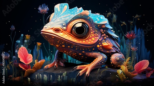 Surreal Space Pets digital gallery, showcasing fantastical creatures designed with vibrant, cosmic patterns and otherworldly features