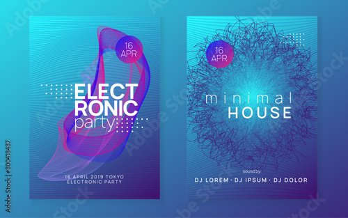 Night Club Banner. Dj Concert Element. Violet Dance Magazine. Electronic Disco Invitation. Trance Invite. Edm Flyer. Pink Fest Background. Green Night Club Banner