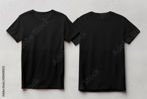 Versatile Black Shirt Mockup Blank black shirt mock up template Front And Back View