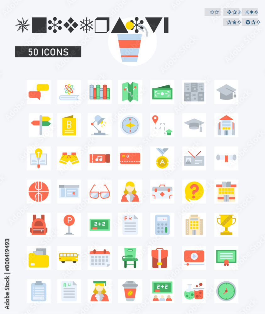 University icons vector image University icons vector image