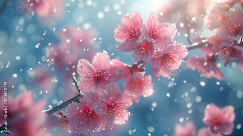 Poetic Elegance: Cherry Blossoms Symbolizing Transience, generative ai