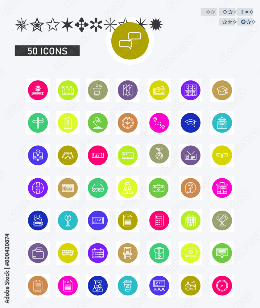 University icons vector image University icons vector image