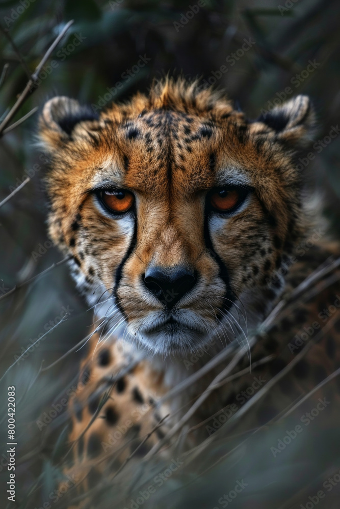 A design where the patterns of a cheetah's coat flow into speed lines, emphasizing their incredible velocity and the pressures of survival. A design where the patterns of a cheetah's coat flow into speed lines, emphasizing their incredible velocity and the pressures of survival.