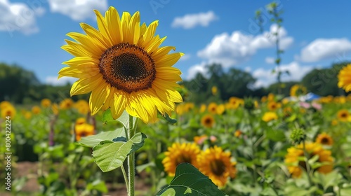 sunny sunflower field