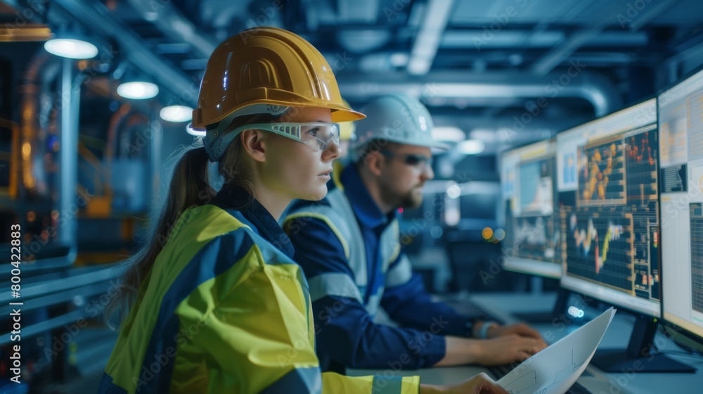 Engineers Monitoring Controls in Plant Engineers Monitoring Controls in Plant