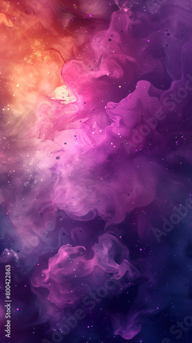 galaxy space random background, nebula light sky, abstract element design, wallpaper ,Abstract wallpaper blends vibrant watercolor washes with splashes of neon colors