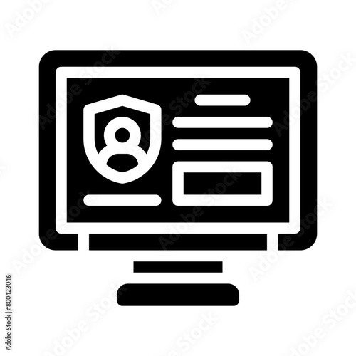 data protection glyph icon