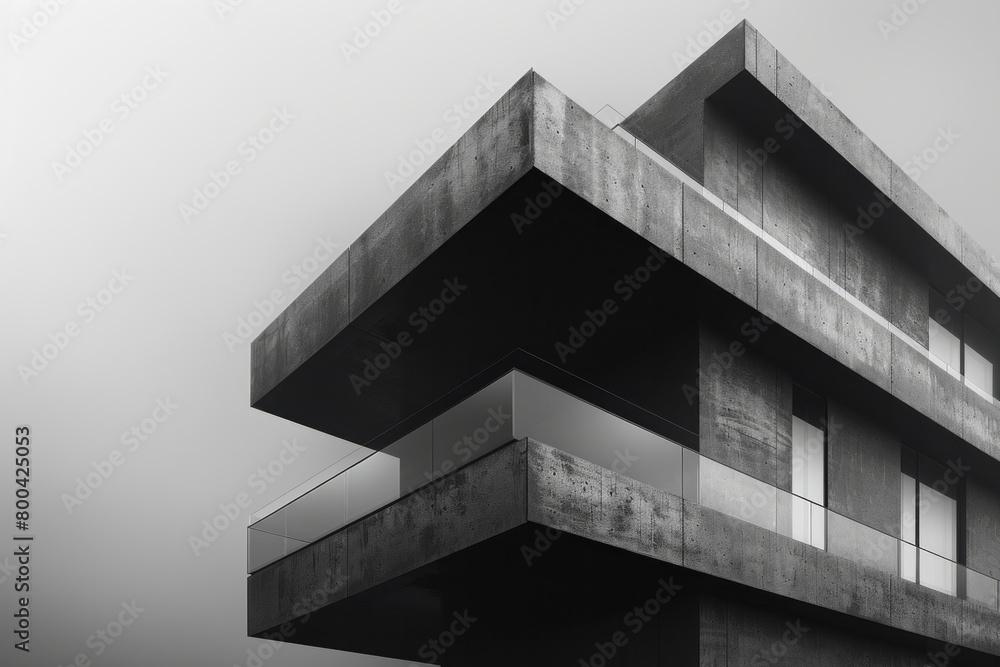Obraz premium A minimalist gradient from slate gray to pure black, perfect for a modern architecture firmâ€™s website,