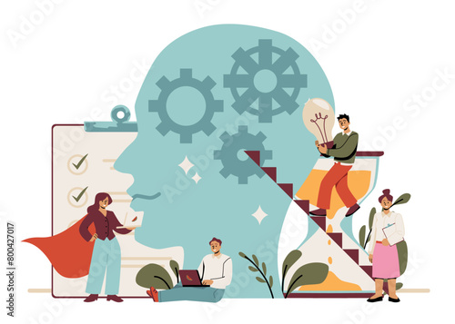 Team skill development concept vector illustration