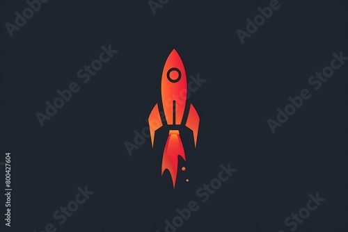 A logo depicting a minimalist rocket, embodying innovation and exploration photo