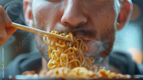 Steamy Satisfaction: Relishing Hot Noodles photo