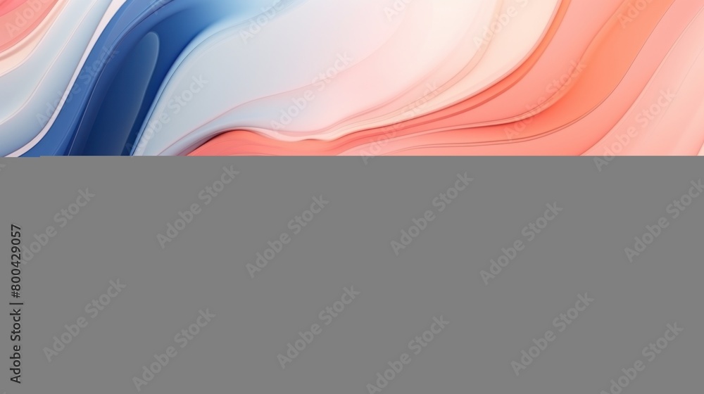 Naklejka premium A colorful abstract painting with blue, pink and white swirls. The painting has a dreamy, whimsical feel to it