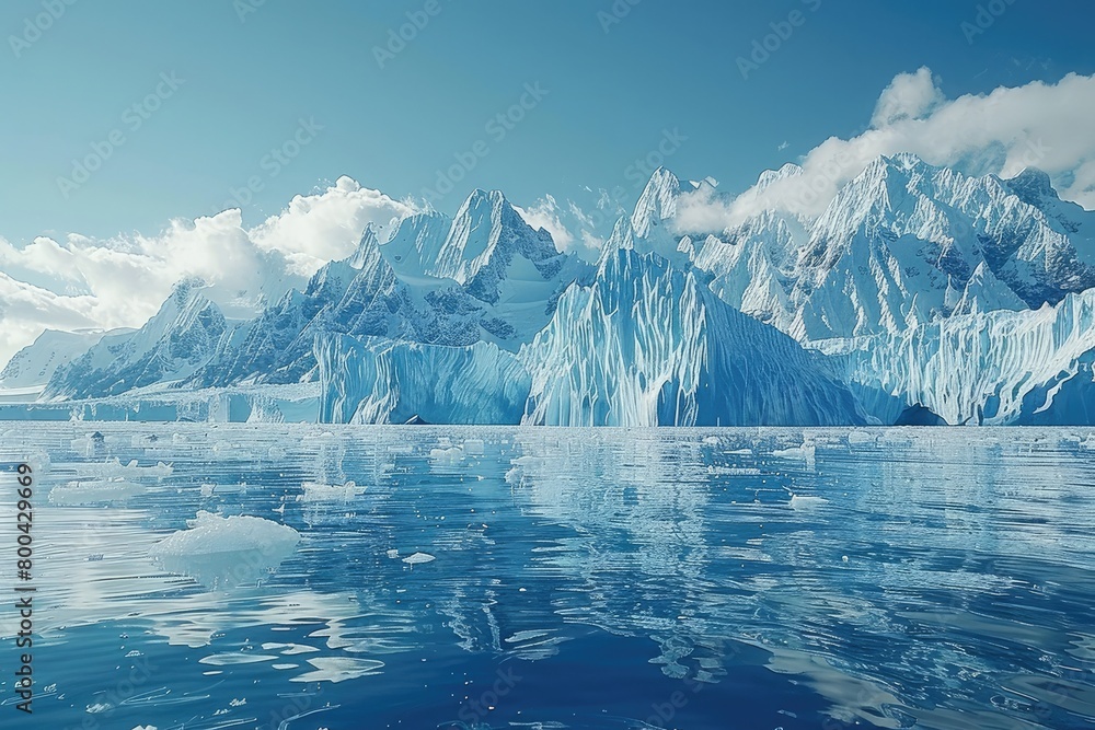 a closeup view of iceberg in polar regions