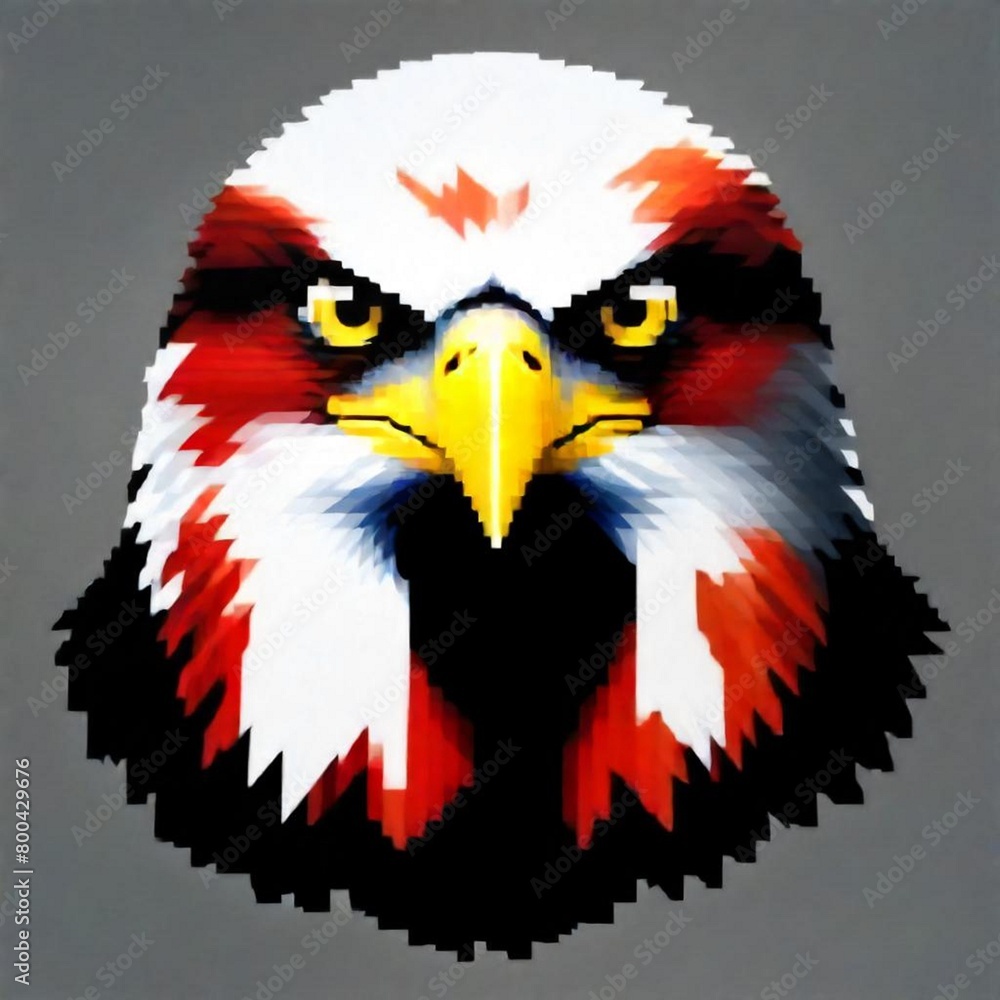 Obraz premium portrait of a pixel eagle