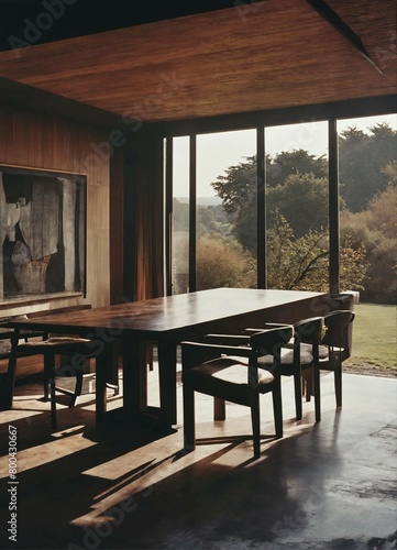 table and chairs in the garden