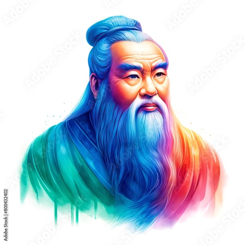  Portrait of teacher Confucius