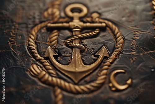 A logo featuring a stylized anchor and rope, conveying security and nautical themes